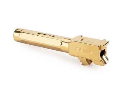 Alternative view of G19 GEN 5 Barrel - TOP Ported -  Gold