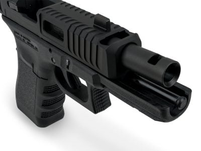 Alternative view of Integrated Blowhole System (IBS) Complete Upper for Glock 17 Gen 3
