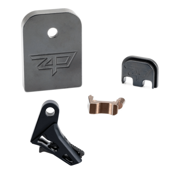 ZP Finishing Kit for Glock - Billet Extractor, Magazine Plate, Back Plate, and Trigger