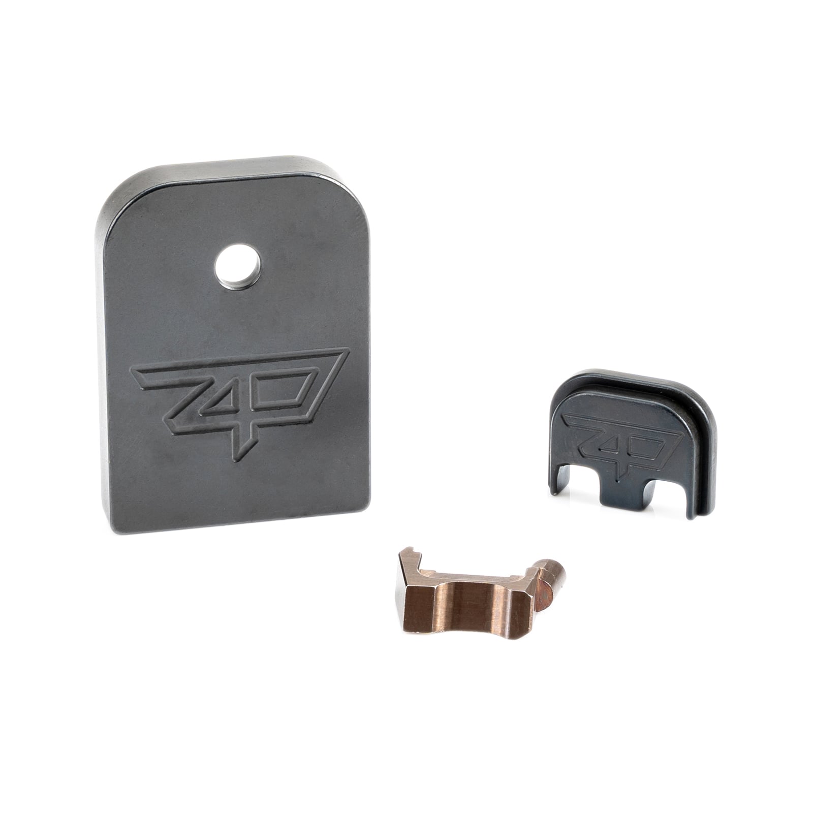ZP Finishing Kit for Glock - Billet Extractor, Magazine Plate, and Back Plate