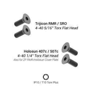 Screws for Trijicon RMR / SRO and Holosun 407c / 507c - 4-40 5/16" and 1/4"