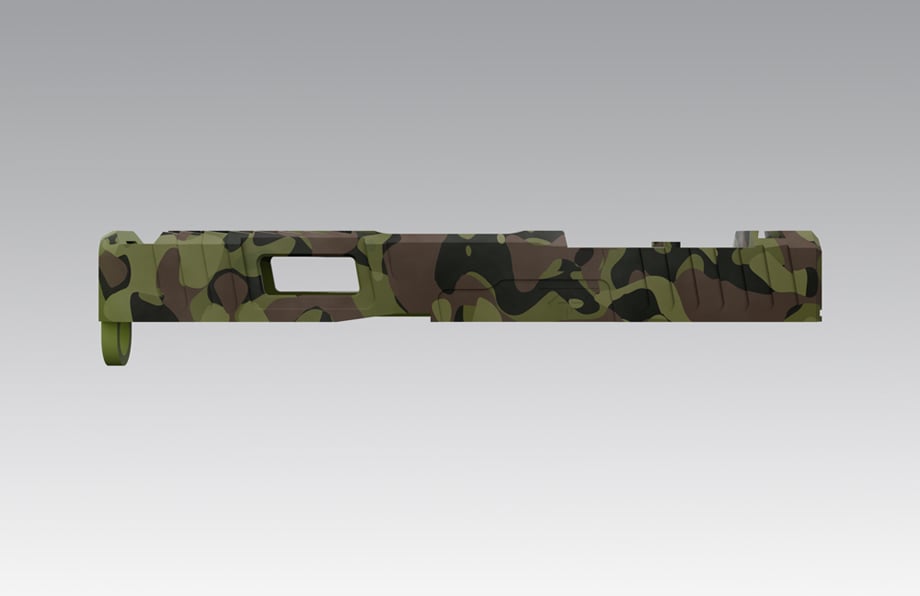 LIMITED DROP: Flecktarn Edition Integrated Blowhole System (IBS) Slide for Glock 19 Gen 5 - Image 2