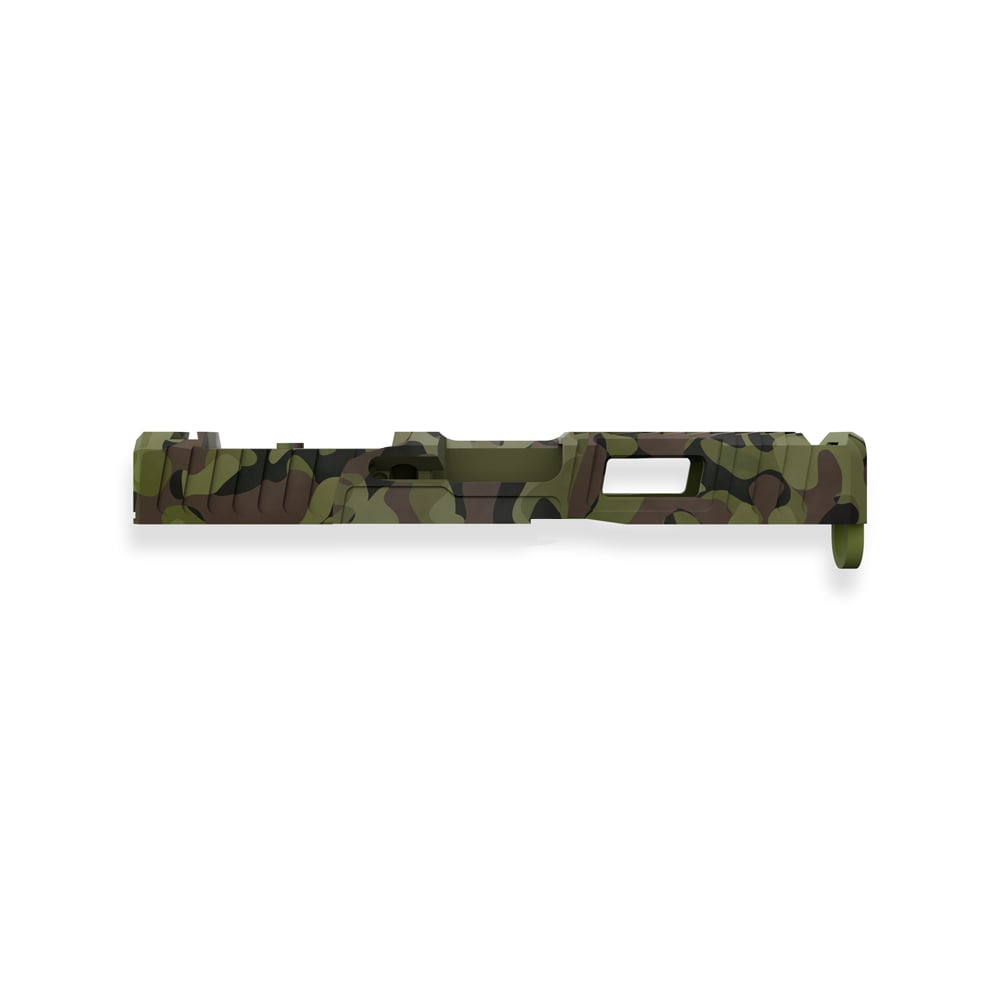 LIMITED DROP: Flecktarn Edition Integrated Blowhole System (IBS) Slide for Glock 19 Gen 5 - Image 3