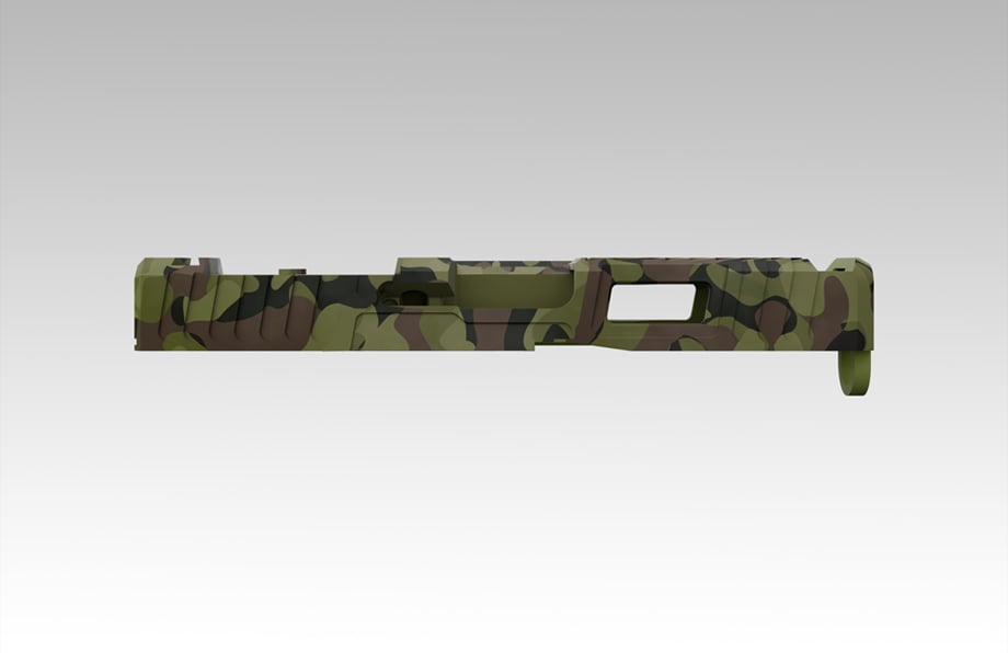 LIMITED DROP: Flecktarn Edition Integrated Blowhole System (IBS) Slide for Glock 19 Gen 5 - Image 3