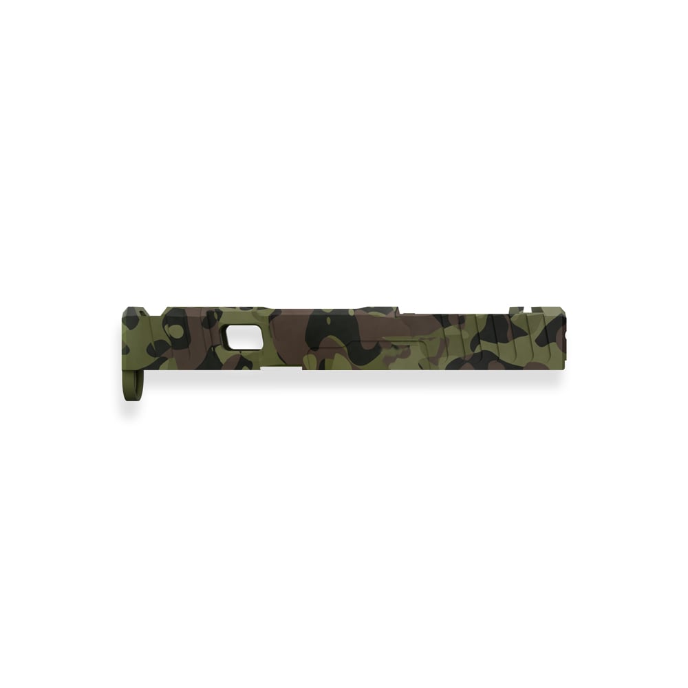LIMITED DROP: Flecktarn Edition Integrated Blowhole System (IBS) Slide for Glock 43 & Glock 43X - Image 2