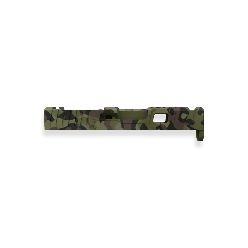 LIMITED DROP: Flecktarn Edition Integrated Blowhole System (IBS) Slide for Glock 43 & Glock 43X - Image 3