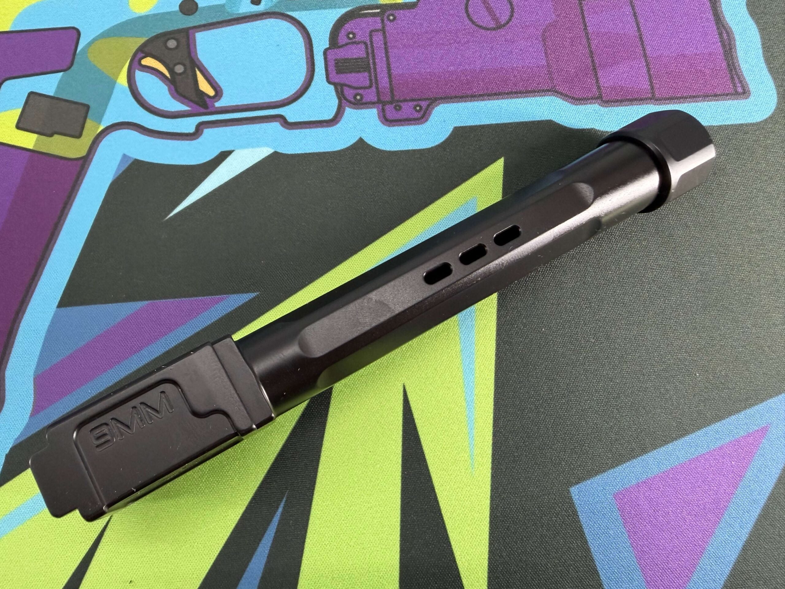 Glock 17 Gen 1-4 Top Ported Threaded Ported Barrel - Black Nitride - Image 2