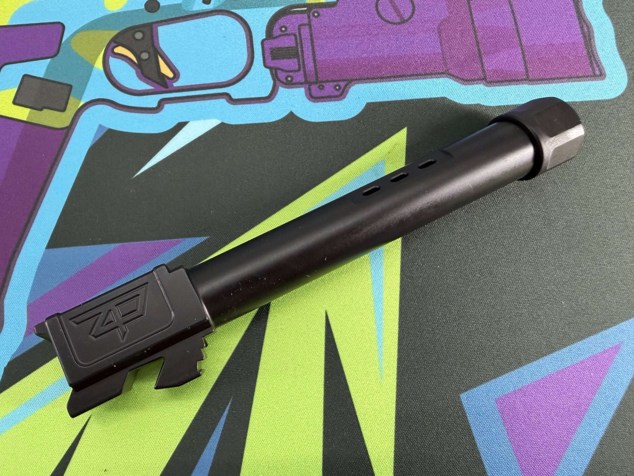 Glock 17 Gen1-4 Threaded Side Ported Barrel - Black Nitride